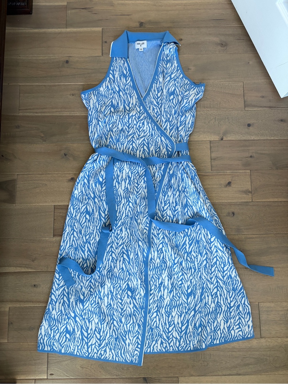 Diane von Furstenberg for Target Collared Sleeveless Midi Wrap Dress XXL